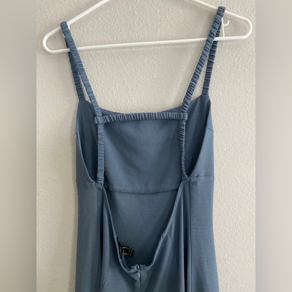 Forever 21 Navy Open Back Midi Dress Medium - Picture 4 of 5